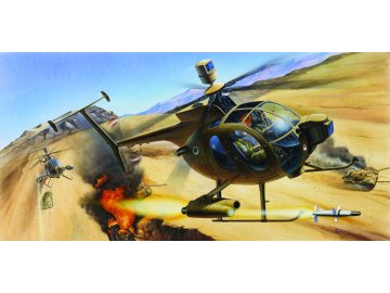 Model Kit vrtulník 12250 - HUGHES 500D TOW HELICOPTER (1:48)