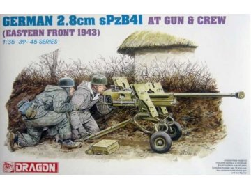 Dragon - GER.2.8cm SPZB41 AT GUN w/CREW, Model Kit figurky 6056, 1/35