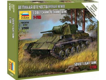 Zvezda - Т-70B, sovětský tank, Wargames (WWII) military 6290, 1/100