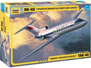 Zvezda - Yakovlev Yak-40 Regional Jet, Model kit letadlo 7030, 1/144