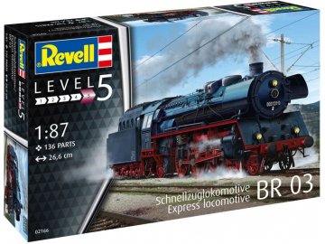 Revell - Standard express locomotive 03 class with tender, ModelKit lokomotiva 02166, 1/87