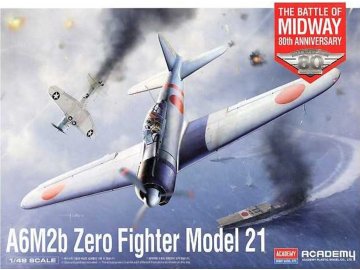 Academy - A6M2b Zero Fighter Model 21, "Battle of Midway", Model Kit letadlo 12352, 1/48
