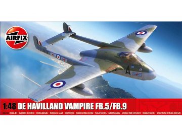 Airfix - De Havilland Vampire FB.5/FB.9, Classic Kit letadlo A06108, 1/48