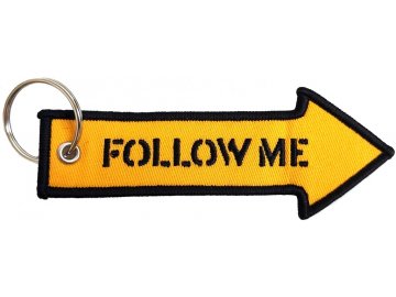 MegaKey - přívěsek "Follow me" - oboustranný, vyšívaný, 13 x 3 cm