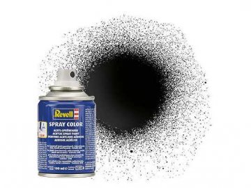 Revell - Barva ve spreji 100 ml - leská černá (black gloss), 34107