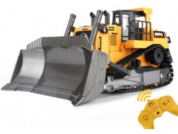 FM-Electrics RC buldozer s funkční radlicí a zadním drapákem 1:16