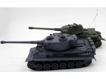s-Idee RC sada bojujících tanků Tiger I a T34/85 1:32