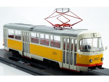 Start Scale Models - Tramvaj Tatra T3SU, bílo-žlutá, 1/43