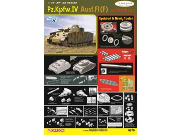 Dragon - Pz.IV Ausf.F1(F) w/SCHURZEN, Model Kit military 6975, 1/35