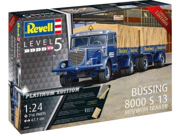 Revell - Büssing 8000 S 13 s přívěsem, "Platinum Edition", Gift-Set auto 07580, 1/24
