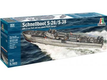 Italeri - Schnellboot S-26/S-38, Model Kit loď 5625, 1/35