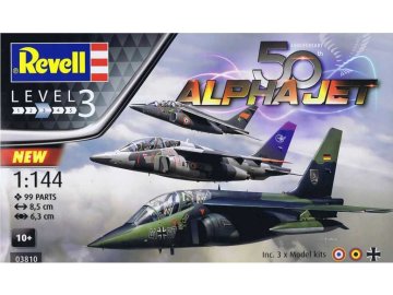 Revell - Aplha Jet, 50 výročí, Plastic ModelKit letadla 03810, 1/144