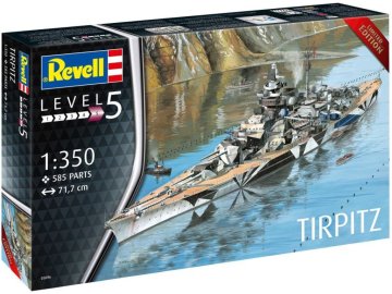 Plastic ModelKit loď 05096 - German Battleship WWII TIRPITZ (1:350)