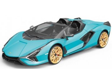 RE.EL Toys RC auto Lamborghini Sian 1:12 modrá metalíza, proporcionální RTR LED 2,4Ghz