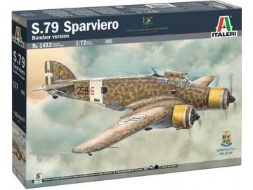 Italeri -  SM-79 Sparviero, bomber edition, Model Kit letadlo 1412, 1/72, SLEVA 25%