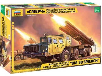 Zvezda - Multiple Rocket launch system "SMERCH", Model kit military 5072, 1/72