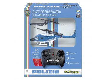 RE.EL Toys + RC vrtulník policejní, 3 kanály, gyroskop, RTF sada