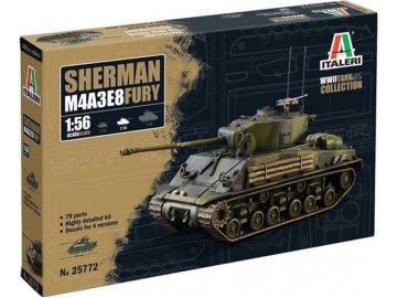 Italeri - M4A3E8 Sherman "Fury", Model Kit tank 25772, 1/56