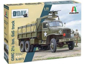 Italeri - nákladní auto GMC 2 1/2 ton. 6x6, Model Kit military 6271, 1/35