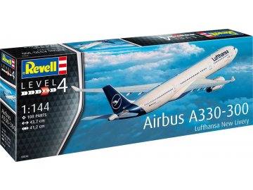 Revell - Airbus A330-300 - Lufthansa "New Livery", Plastic ModelKit letadlo 03816, 1/144