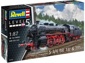 Revell -  Express locomotive, Plastic ModelKit lokomotiva 02168, 1/87