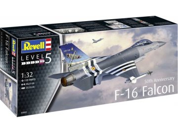 Revell - F-16 Falcon, 50th Anniversary, Plastic ModelKit letadlo 03802, 1/32