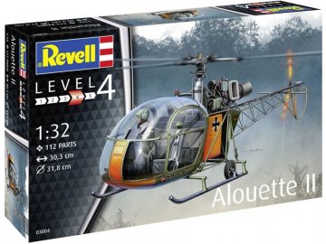 Plastic ModelKit vrtulník 03804 - Alouette II (1:32)