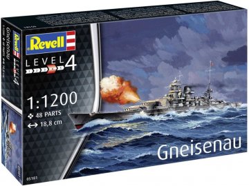 Revell - Gneisenau, Plastic ModelKit loď 05181, 1/1200
