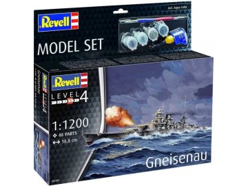 Revell - Battleship Gneisenau, ModelSet loď 65181, 1/1200