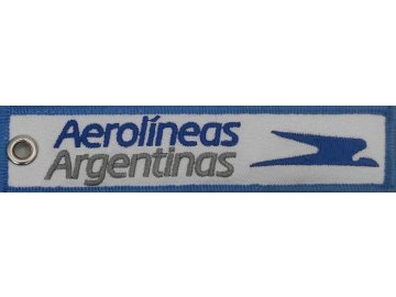 MegaKey - přívěsek Aerolineas Argentinas - oboustranný, vyšívaný, 13 x 3 cm