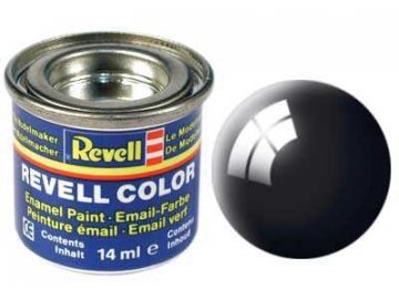 Revell - Barva emailová 14ml - č. 07 leská černá (black gloss), 32107