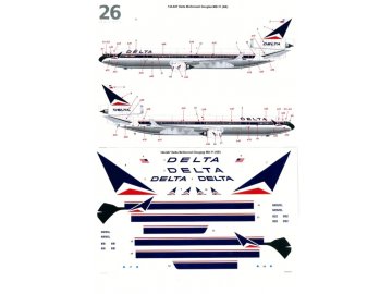 two six decals 144 849 mcdonnell douglas md11 delta airlines x14 145812 0