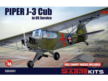 Sabre Kits - Piper J-3 Cub, US Service, Model Kit SBK4001, 1/48