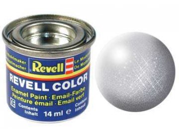 Revell - Barva emailová 14ml - č. 90 metalická stříbrná (silver metallic), 32190