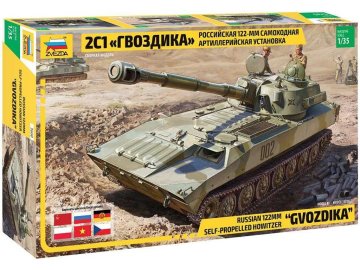 Zvezda - 2S1 Gvozdika S.P. Howitzer, Model Kit military 3660, 1/35