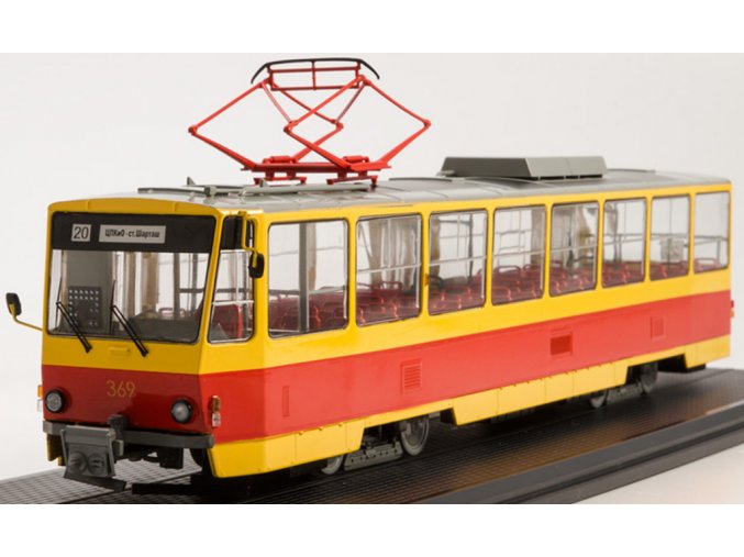 Start Scale Models - Tramvaj Tatra T6B5, červeno-žlutá, 1/43