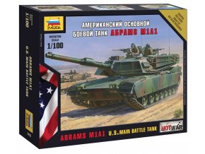 Zvezda - M1A1 Abrams, Wargames (HW) 7405, 1/100