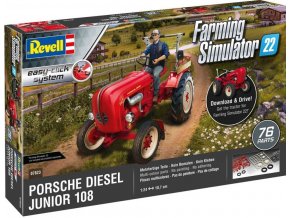 Revell - Porsche Junior 108 - Farming Simulator Edition, EasyClick ModelSet traktor 67823, 1/24