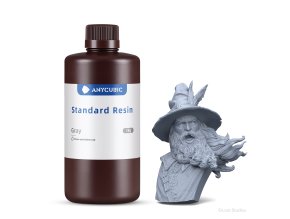 pryskyrice pro 3d tiskarnu anycubic 3d printing uv sensitive resin basic 1l šedá