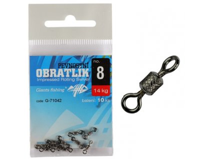 Giants fishing Pevnostní obratlík Impressed Rolling Swivel no.10/12kg/10ks