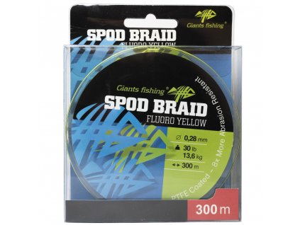 Giants fishing Splétaná šňůra Spod Braid Fluoro Yellow 300m