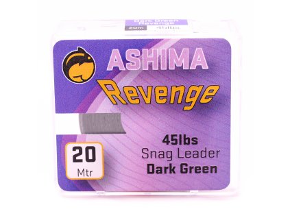Ashima šňůrky, fluocarbon - Protioděrová Revenge 45lb zelená 20m