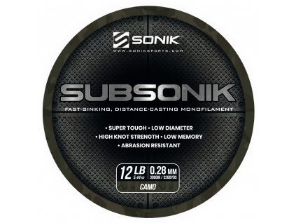 Sonik Vlasec Subsonik Camo 3000m 0,28mm 12lb