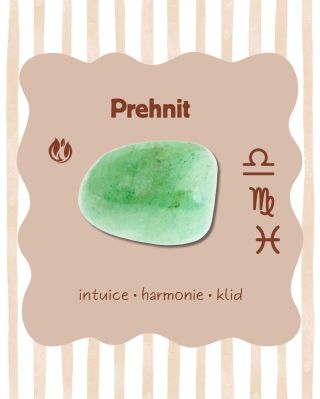 Prehnit Prehnit je takový tichý kámen intuice a vnitřního klidu. ✨ Často se spojuje s harmonií, nasloucháním vlastnímu...