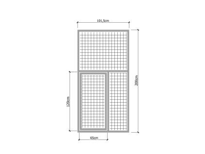 VOLIÉROVÝ RÁM S DVEŘMI 120CM
