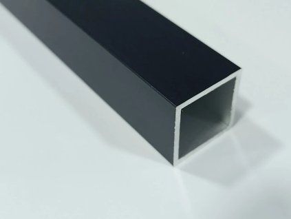 HLINÍKOVÝ JEKL 25x25x2mm ČERNÝ ELOX 1