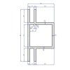 HLINÍKOVÝ PROFIL HPU2 20x20x1,5mm ČERNÝ ELOX 3