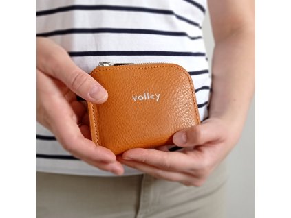 Volky leather malá kožená peněženka Marion koňak mood