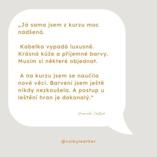 Vždycky mám velkou radost, když vidím, jak vám moje rady na kurzech pomáhají zvednout sebevědomí a máte odvahu a chuť...