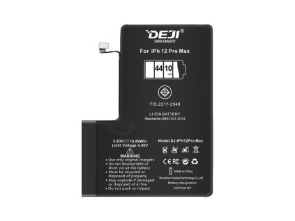 Prémiová baterie DEJI pro iPhone 12 PRO MAX (High Capacity)